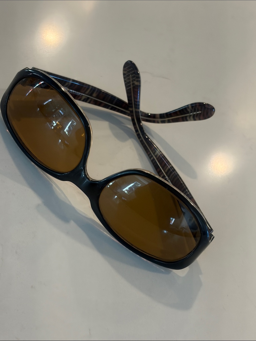 Women's Black Frame Sunglasses with Brown Lenses